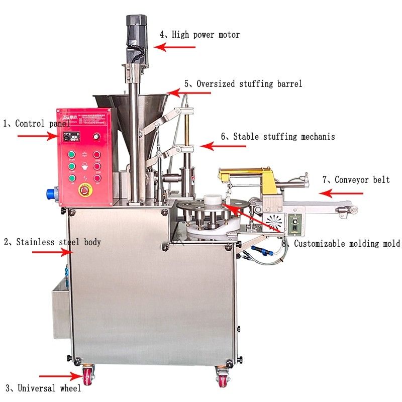 Kommerzielle Touchscreen-Samai-Maschine Halbautomatische Dim-Sum-Fertigungsmaschine Rundhaut-Shui-Mai-Maschine