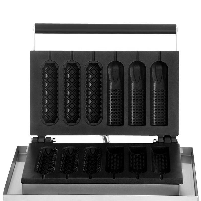 CE Gusseisen Elektrische andere Snackmaschine koreanische kommerzielle Weihnachts 6 Stick Maisswaffel Hot Dog Maker