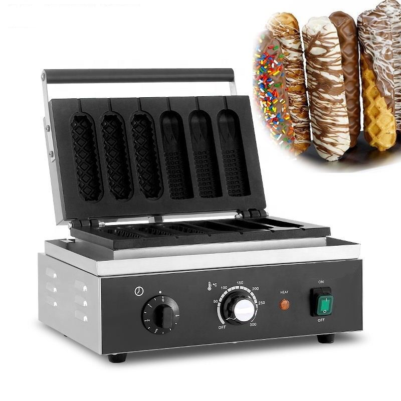 CE Gusseisen Elektrische andere Snackmaschine koreanische kommerzielle Weihnachts 6 Stick Maisswaffel Hot Dog Maker