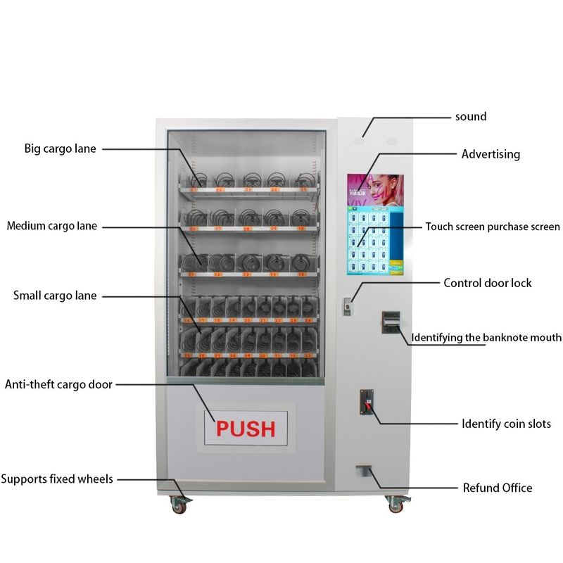 Warm verkaufte Wasserautomaten Automatisches Snackgetränk Smart Billiges Combo-Automaten für Lebensmittel und Getränke Einzelhandel