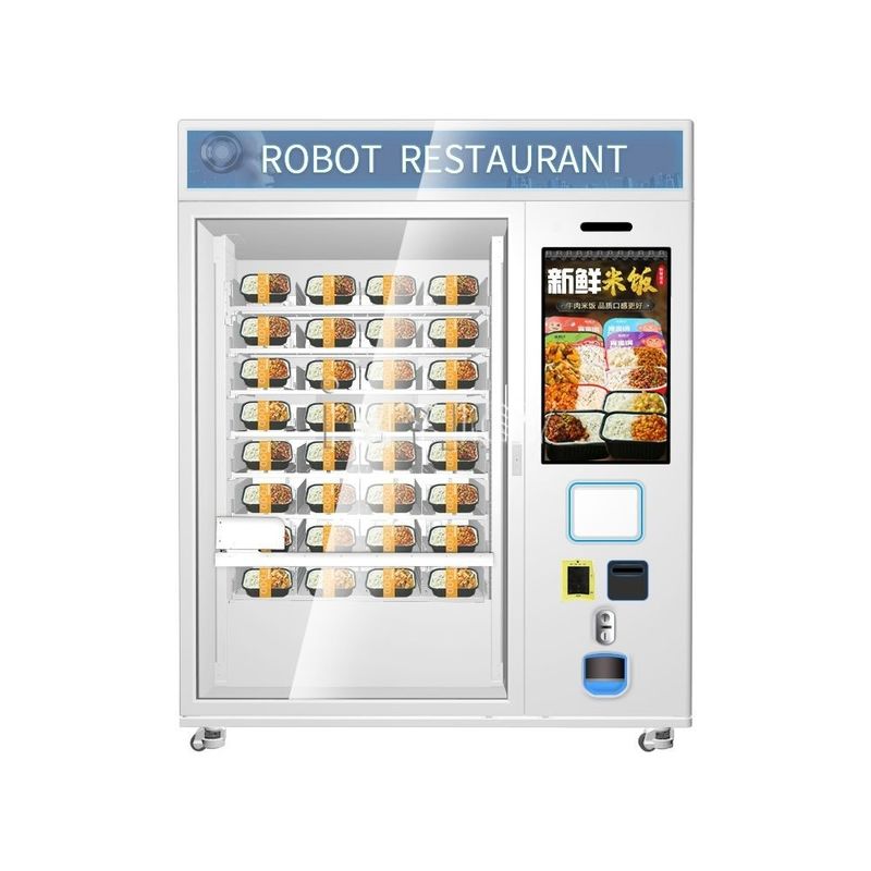 Hot Sale Fast Food Kaffee Cupcake Automatische 32 Zoll Touchscreen Mikrowelle Heizung Verkaufsautomat
