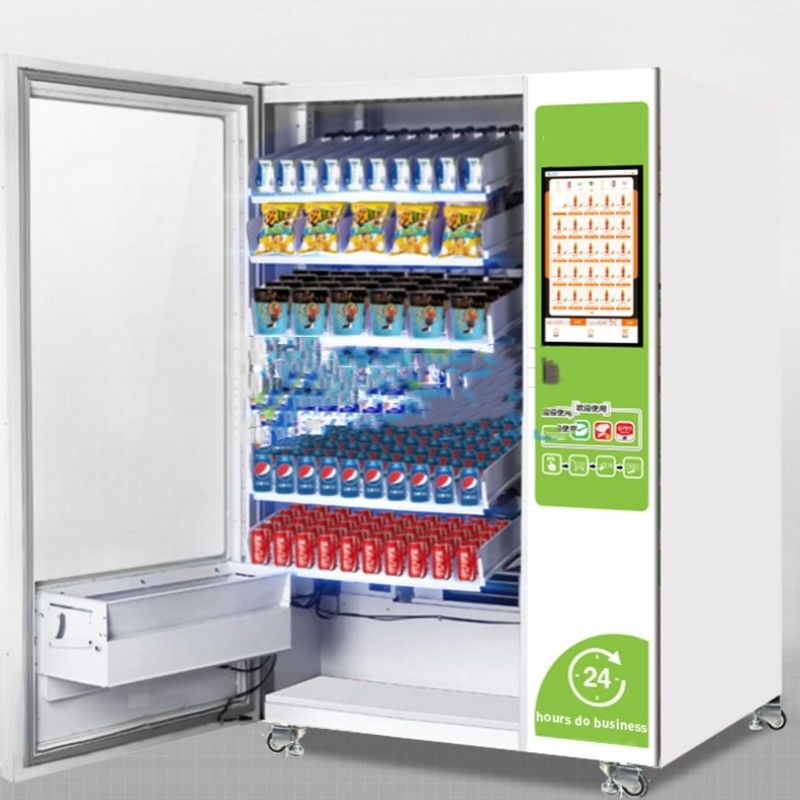 24h Selbstbedienung Automatischer Touchscreen Kombo Getränk Snack Verkaufsautomaten Distributor Automatischer Verkäufer