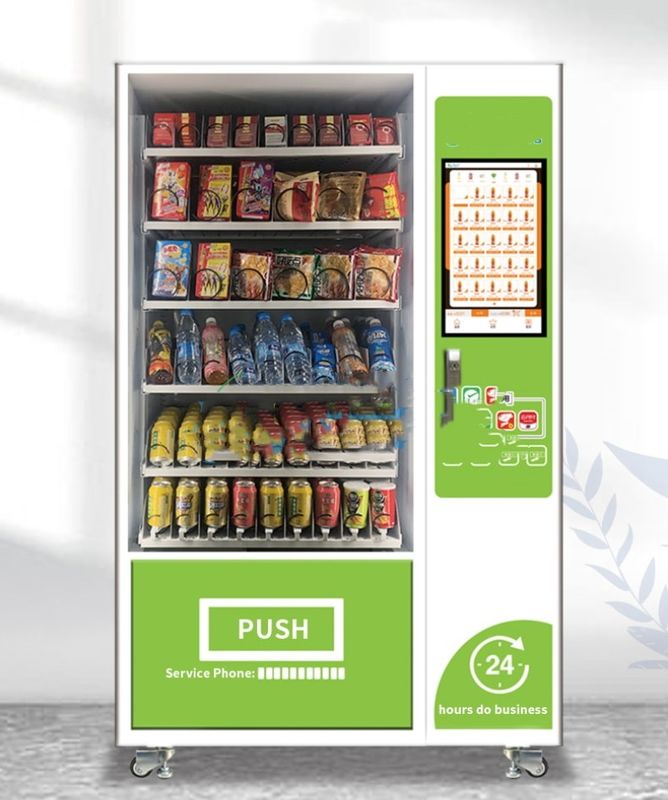 24h Selbstbedienung Automatischer Touchscreen Kombo Getränk Snack Verkaufsautomaten Distributor Automatischer Verkäufer