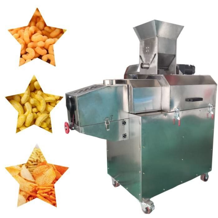 Einfache Bedienung Edelstahl Maisspuff-Machmaschine für Snack-Lebensmittel Extrusion