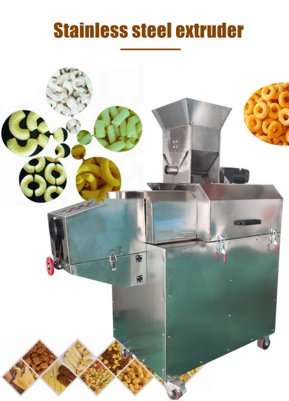 Einfache Bedienung Edelstahl Maisspuff-Machmaschine für Snack-Lebensmittel Extrusion