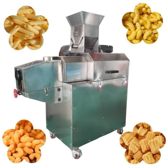 Einfache Bedienung Edelstahl Maisspuff-Machmaschine für Snack-Lebensmittel Extrusion