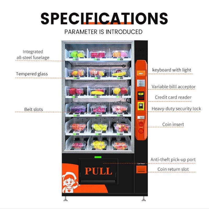 24-Stunden-Brot-Dessert-Cupcake-Selbstbedienungs-Kiosk mit Kühlschrank und Aufzug